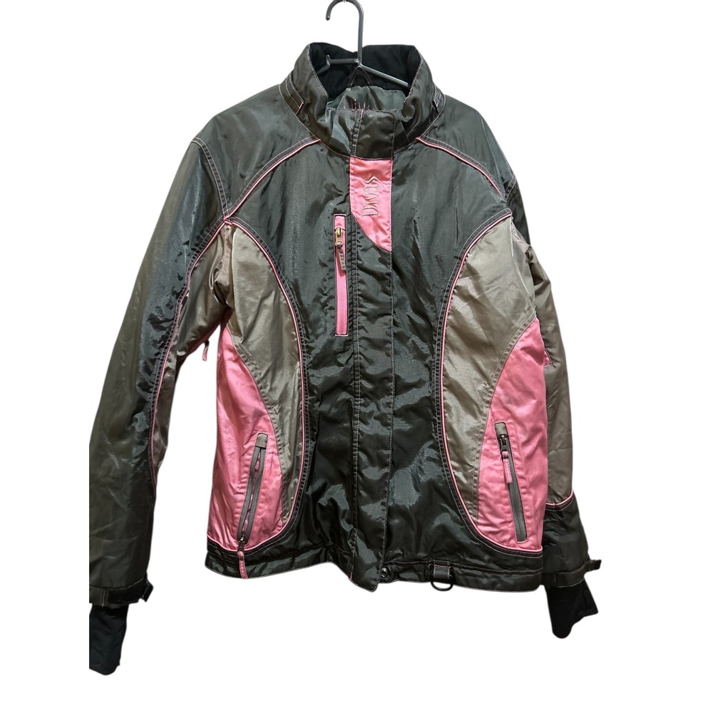 Divas Sportswear Ski Snowboard‎ Jacket Women's 1XL Pink Black Gray Full Zip